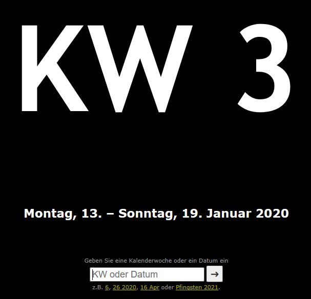 Kalenderwoche